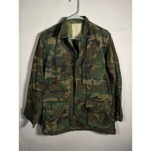 US Military Cold Weather Camouflage Field Jacket Men's Small Woodland Pattern
